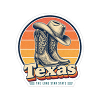 Texas Cowboy Boots Hat Sticker