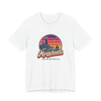 Massachusetts Retro Sunset Tee