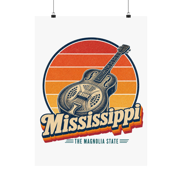 Mississippi Delta Blues Guitar Poster