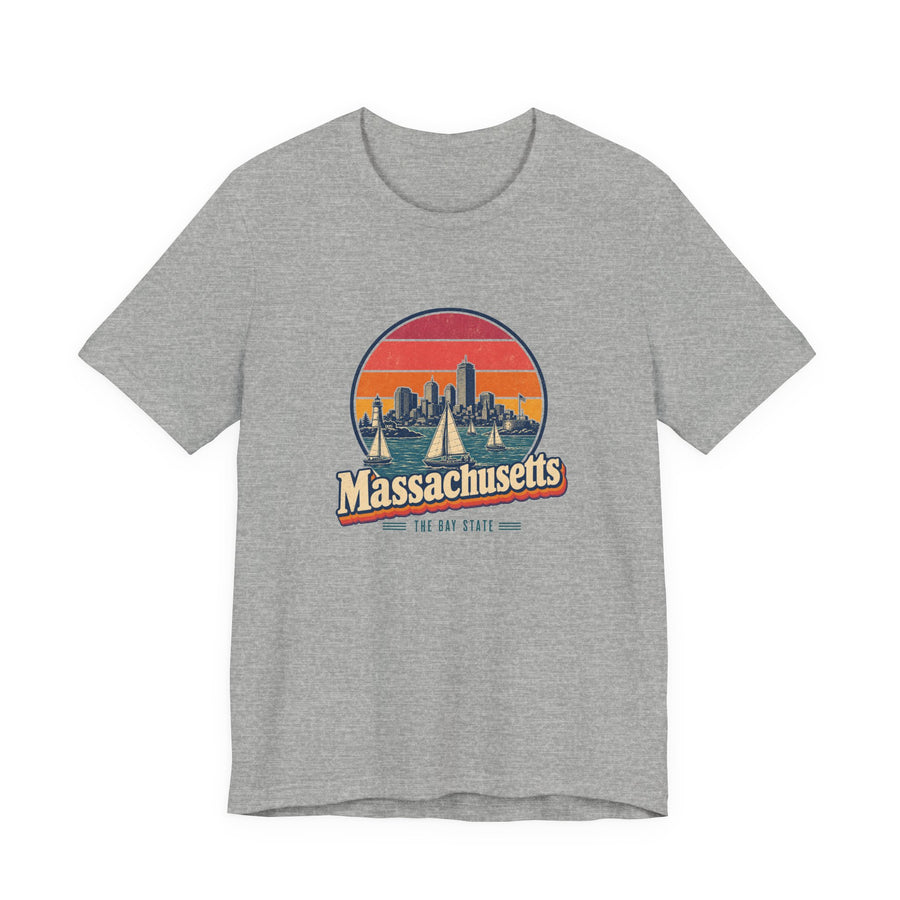 Massachusetts Boston Harbor Sailboats Tee