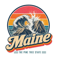 Maine Crashing Surf On Granite Tee