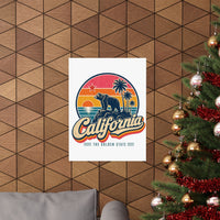 California Grizzly Bear And Star Poster
