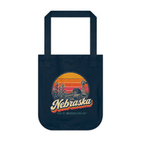 Nebraska Retro Sunset Tote Bag