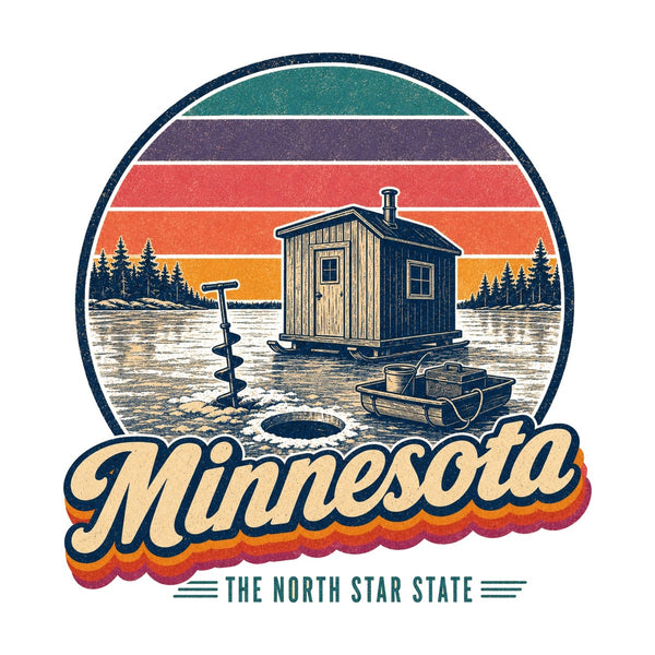 Minnesota Ice Fishing House Tee