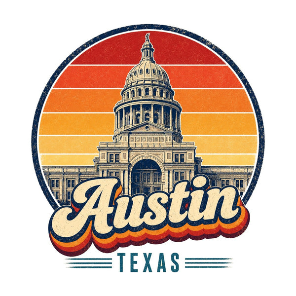 Austin Retro Sunset Tee