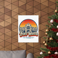 Fort Worth Retro Sunset Poster