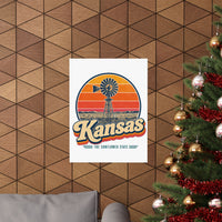 Kansas Prairie Windmill Poster