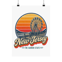 New Jersey Boardwalk And Ferris Wheel Poster