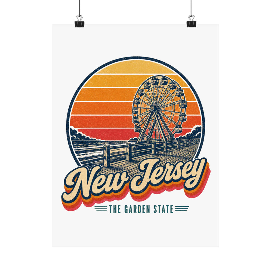 New Jersey Boardwalk And Ferris Wheel Poster