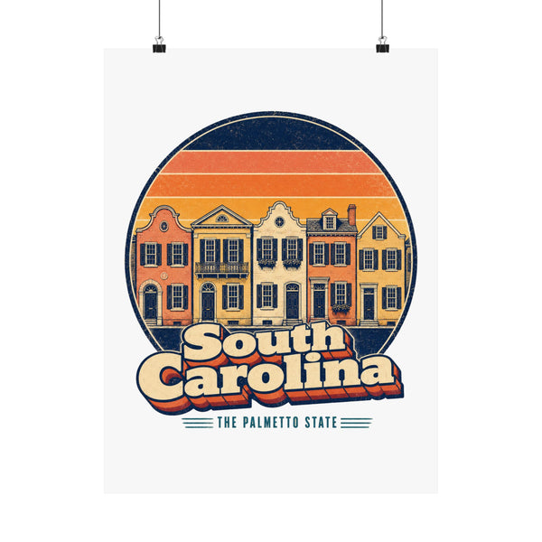 South Carolina Rainbow Row Charleston Poster