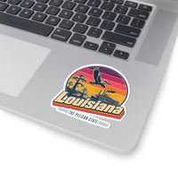 Louisiana Retro Sunset Sticker