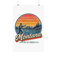 Montana Fly Fishing River Poster