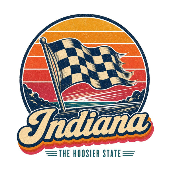 Indiana Checkered Flag Tee