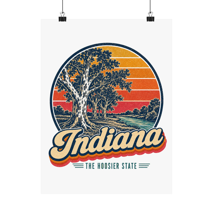 Indiana Sycamore Trees Poster