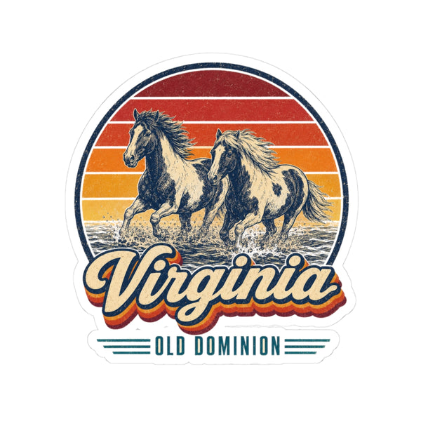 Virginia Chincoteague Ponies Sticker