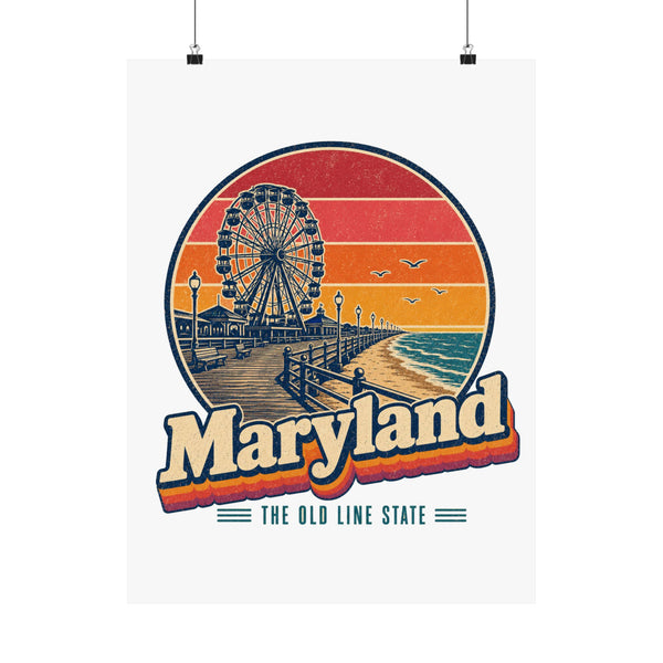 Maryland Ocean City Boardwalk Poster