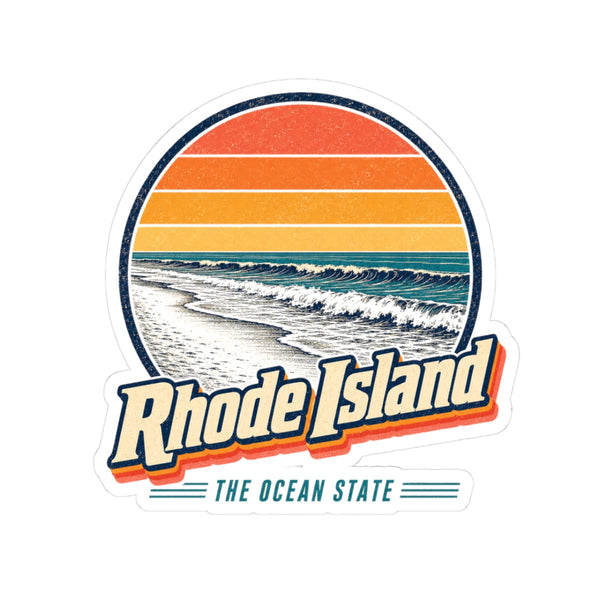 Rhode Island Ocean Beach Sticker