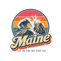 Maine Crashing Surf On Granite Sticker