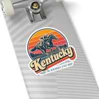 Kentucky Racehorse And Jockey Sticker