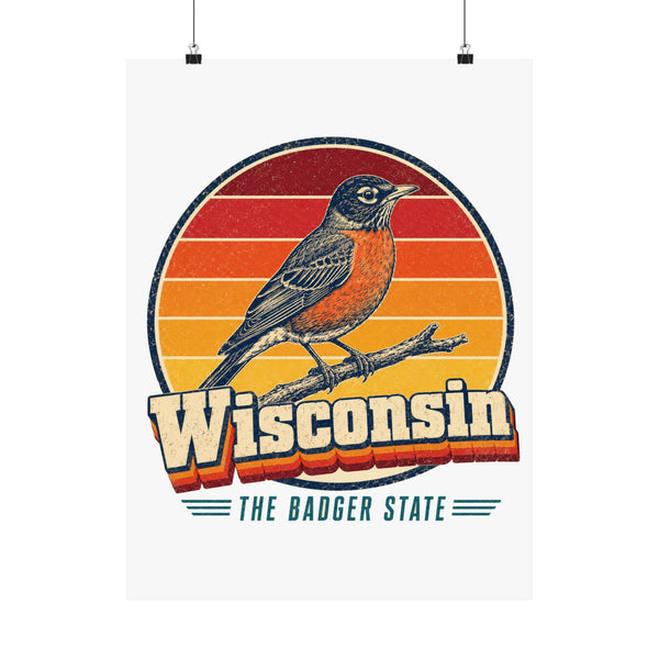 Wisconsin American Robin Poster