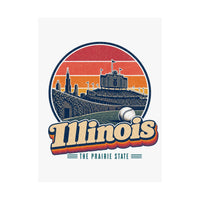 Illinois Classic Chicago Baseball Poster