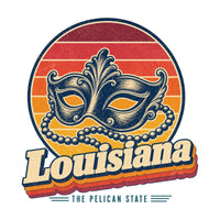 Louisiana Mardi Gras Mask And Beads Tee
