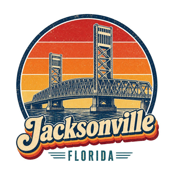 Jacksonville Retro Sunset Tee