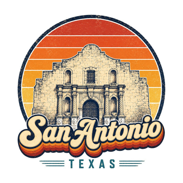 San Antonio Retro Sunset Tee