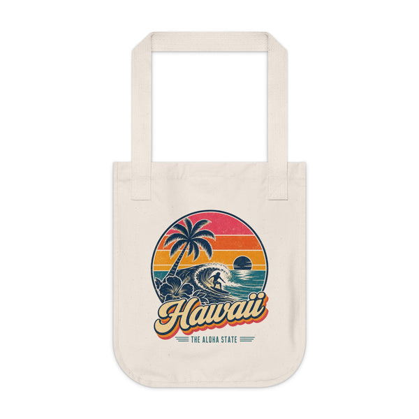 Hawaii Retro Sunset Tote Bag