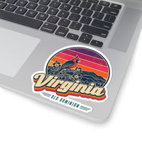 Virginia Retro Sunset Sticker