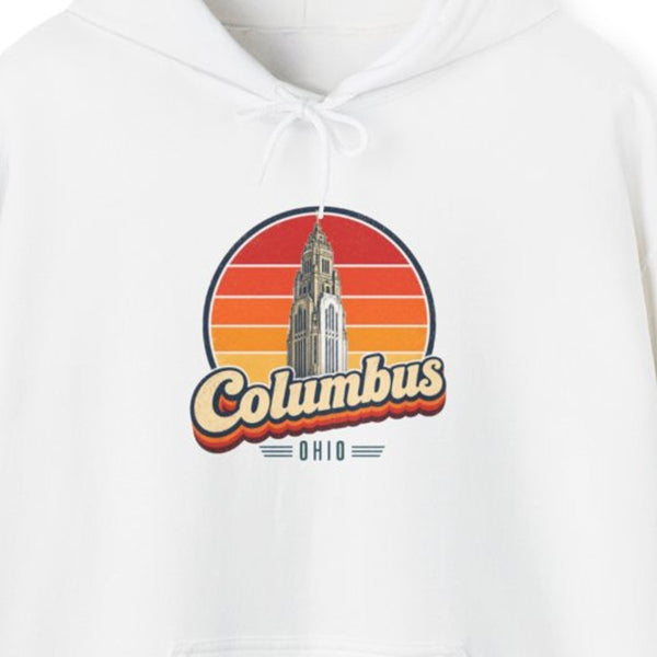 Columbus Retro Sunset Hoodie
