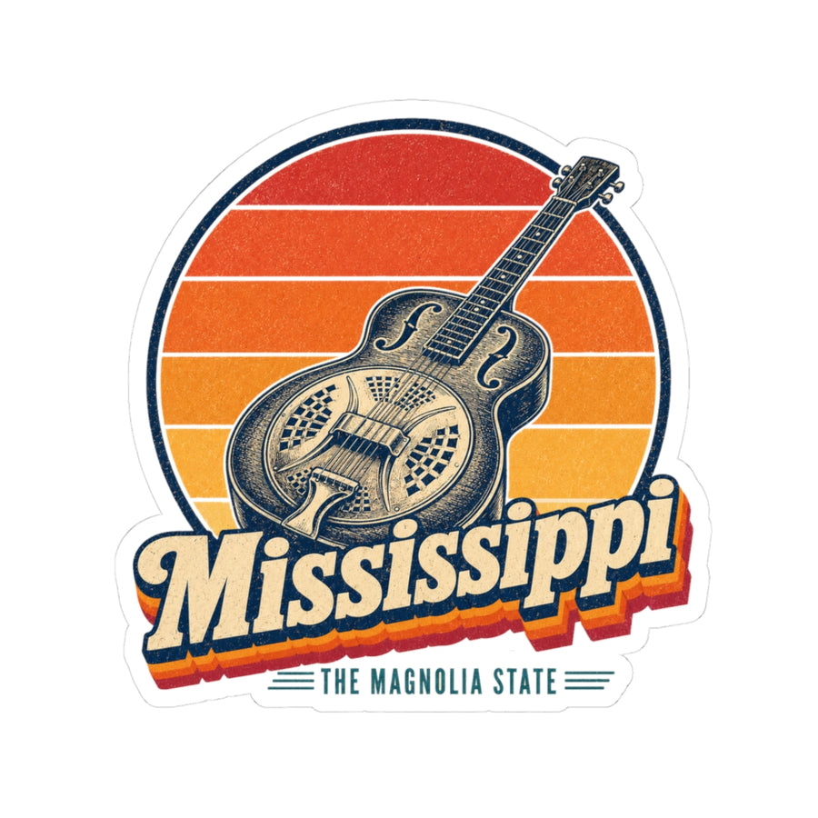 Mississippi Delta Blues Guitar Sticker