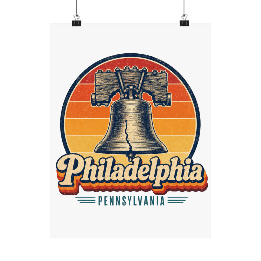 Philadelphia Retro Sunset Poster