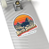 North Dakota Retro Sunset Sticker
