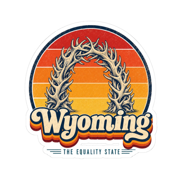 Wyoming Elk Antler Arch Sticker