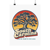 South Carolina Spanish Moss Oaks Poster
