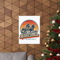 North Carolina Outer Banks Wild Horses Poster