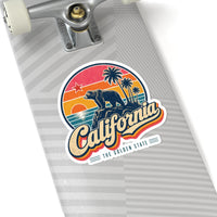 California Grizzly Bear And Star Sticker