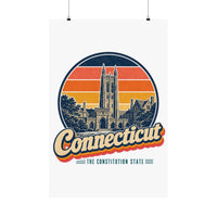 Connecticut Yale Campus Towers Poster