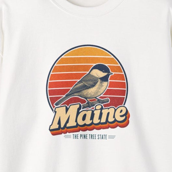 Maine Black Capped Chickadee Sweatshirt