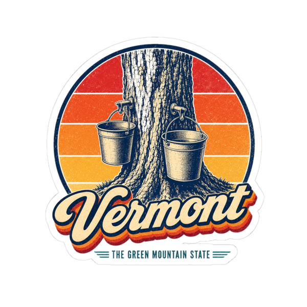 Vermont Maple Syrup Taps Buckets Sticker