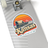Kansas Santa Fe Trail Wagon Sticker