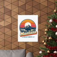 Montana Retro Sunset Poster