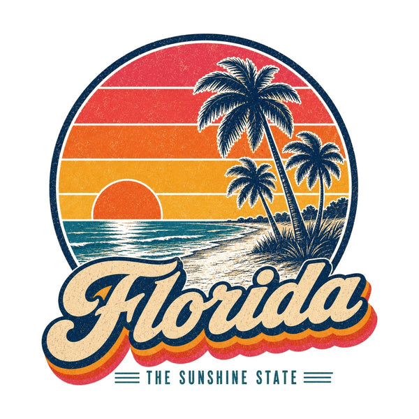 Florida Palm Trees And Beach Tee