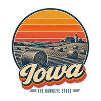 Iowa Hay Bales At Sunset Tee