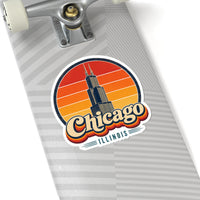 Chicago Retro Sunset Sticker