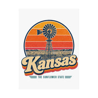 Kansas Prairie Windmill Poster