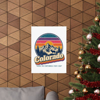 Colorado Retro Sunset Poster