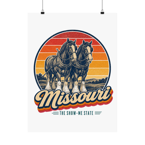 Missouri Clydesdale Horses Poster