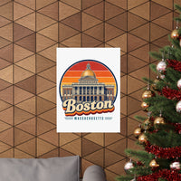 Boston Retro Sunset Poster